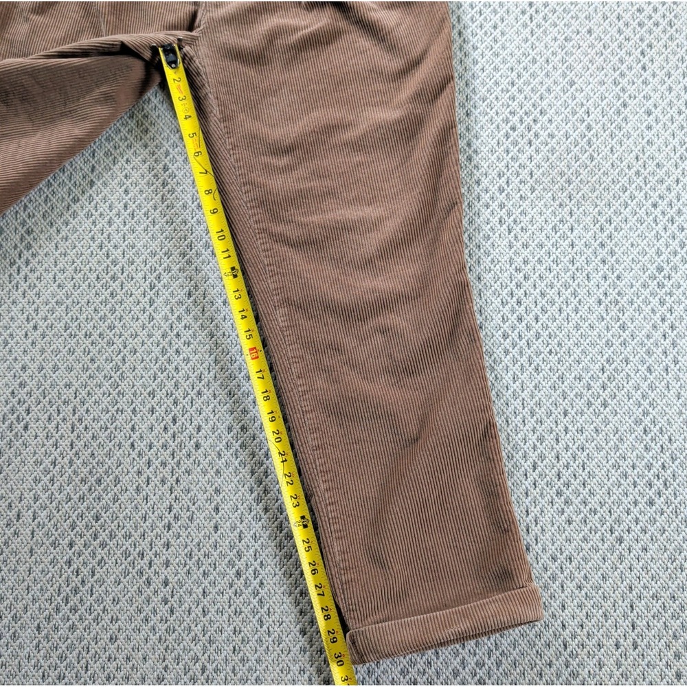 Vtg Jos A Bank CORDUROY Wide Wale Pants Mens 36x30 Brown Pleated Trousers Cuffed - Picture 6 of 12